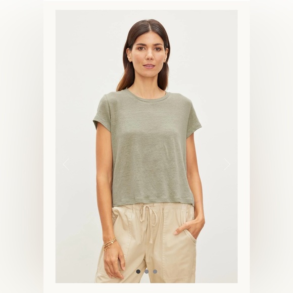 VINCE by graham & spencer black casey boxy linen tee MEDIUM - Picture 10 of 13